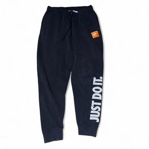 Nike Black Just Do It Fleece Jogger Sweatpants Drawstring